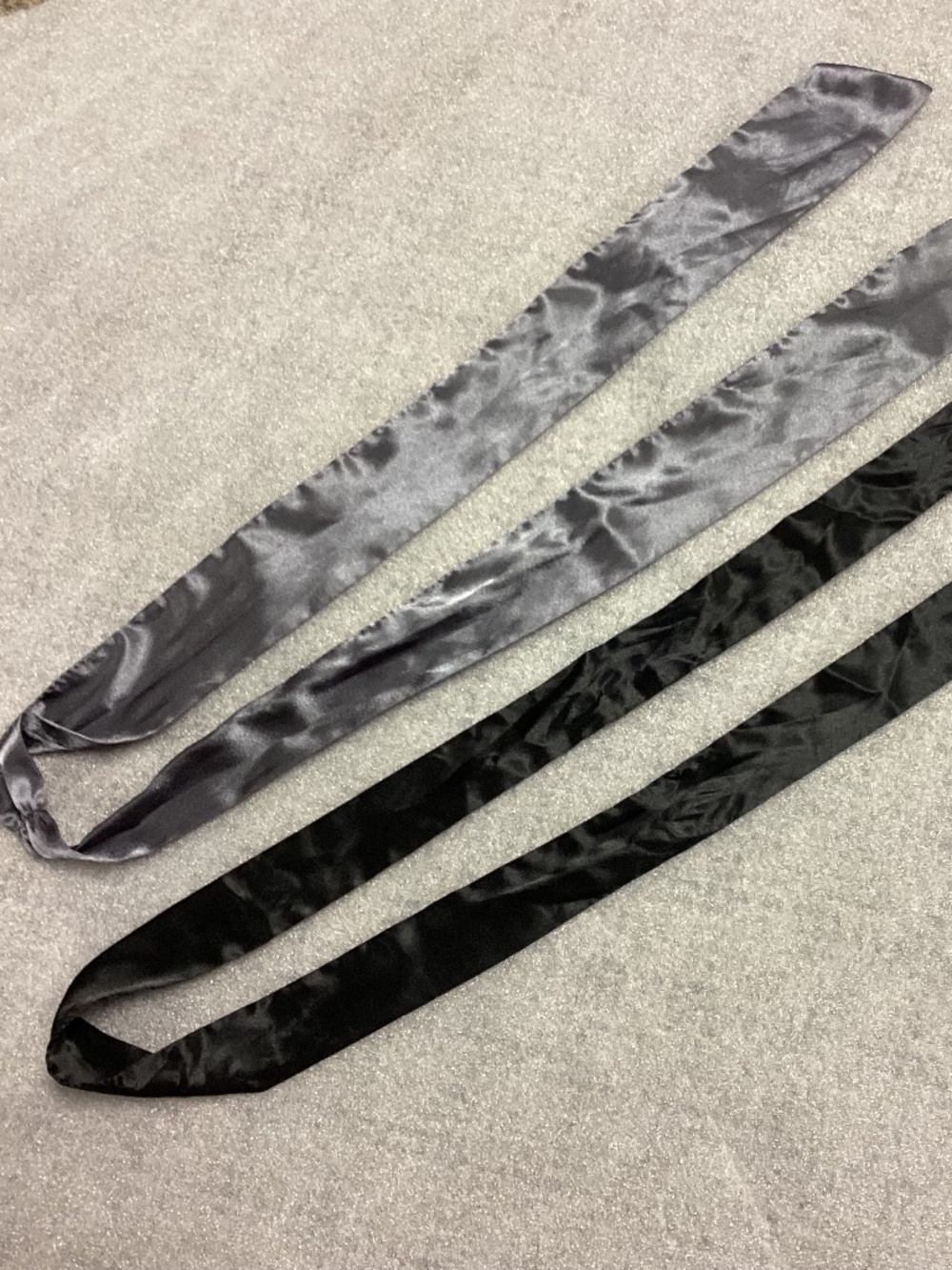 Black & Gray Satin Belts or Headbands NEW